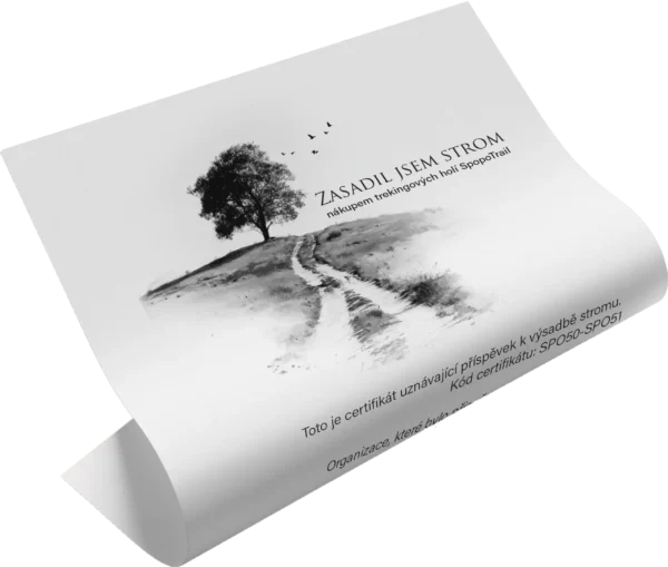 Tištěný certifikát výsadby stromu🌱